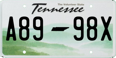 TN license plate A8998X
