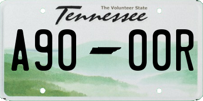 TN license plate A9000R