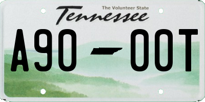 TN license plate A9000T