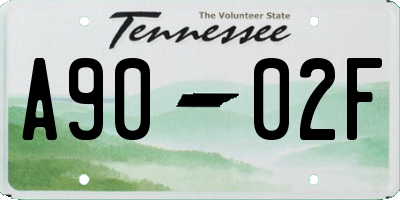TN license plate A9002F