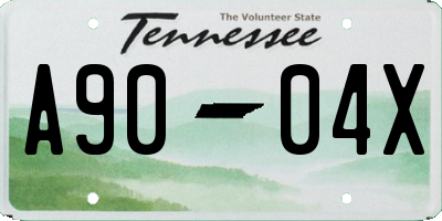 TN license plate A9004X