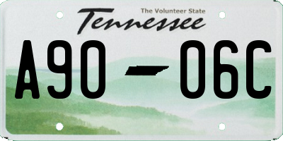 TN license plate A9006C