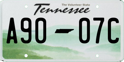 TN license plate A9007C