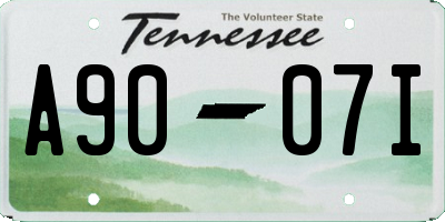 TN license plate A9007I
