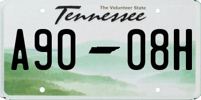 TN license plate A9008H