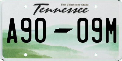 TN license plate A9009M