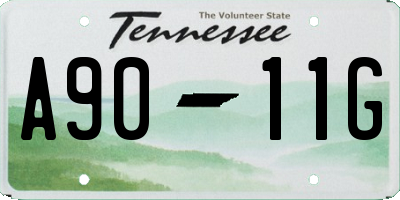 TN license plate A9011G