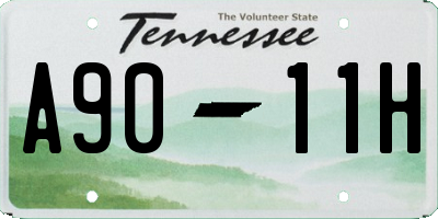 TN license plate A9011H