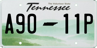 TN license plate A9011P