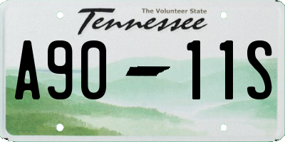 TN license plate A9011S
