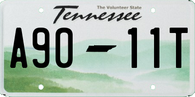 TN license plate A9011T