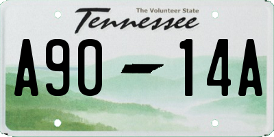 TN license plate A9014A