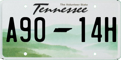 TN license plate A9014H