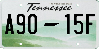 TN license plate A9015F