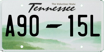 TN license plate A9015L