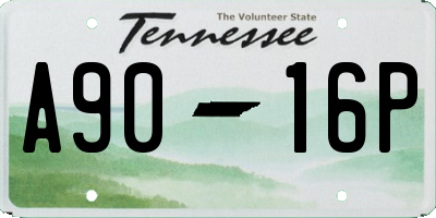 TN license plate A9016P