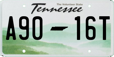 TN license plate A9016T