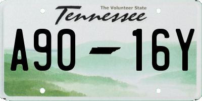 TN license plate A9016Y