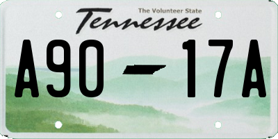 TN license plate A9017A