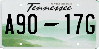 TN license plate A9017G