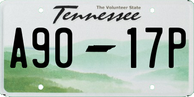 TN license plate A9017P
