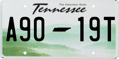 TN license plate A9019T