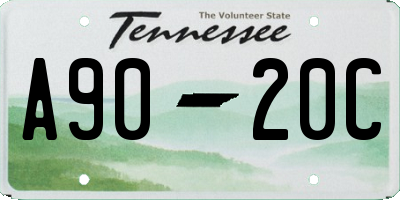 TN license plate A9020C