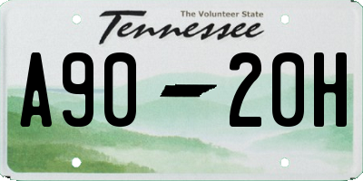 TN license plate A9020H