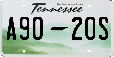 TN license plate A9020S