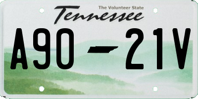 TN license plate A9021V