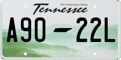 TN license plate A9022L