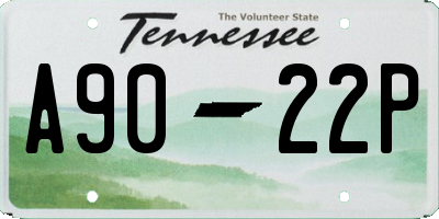 TN license plate A9022P