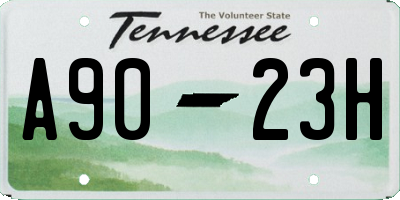 TN license plate A9023H