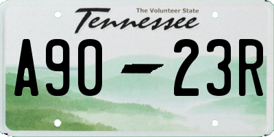 TN license plate A9023R