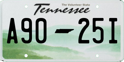 TN license plate A9025I