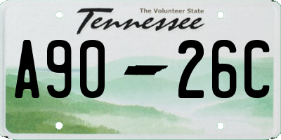 TN license plate A9026C