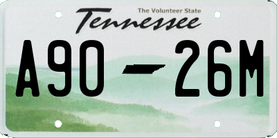TN license plate A9026M
