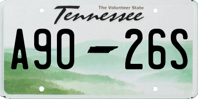 TN license plate A9026S
