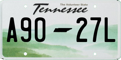 TN license plate A9027L