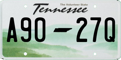 TN license plate A9027Q