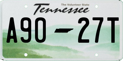 TN license plate A9027T