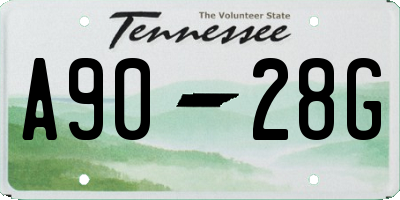 TN license plate A9028G