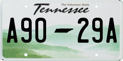 TN license plate A9029A