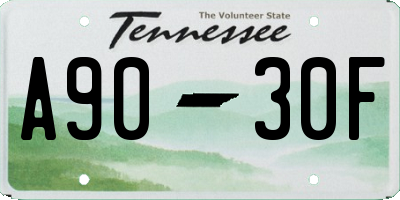 TN license plate A9030F
