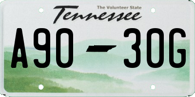 TN license plate A9030G