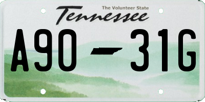 TN license plate A9031G
