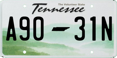 TN license plate A9031N