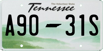TN license plate A9031S