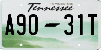 TN license plate A9031T