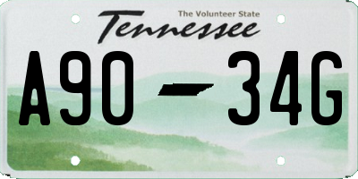 TN license plate A9034G